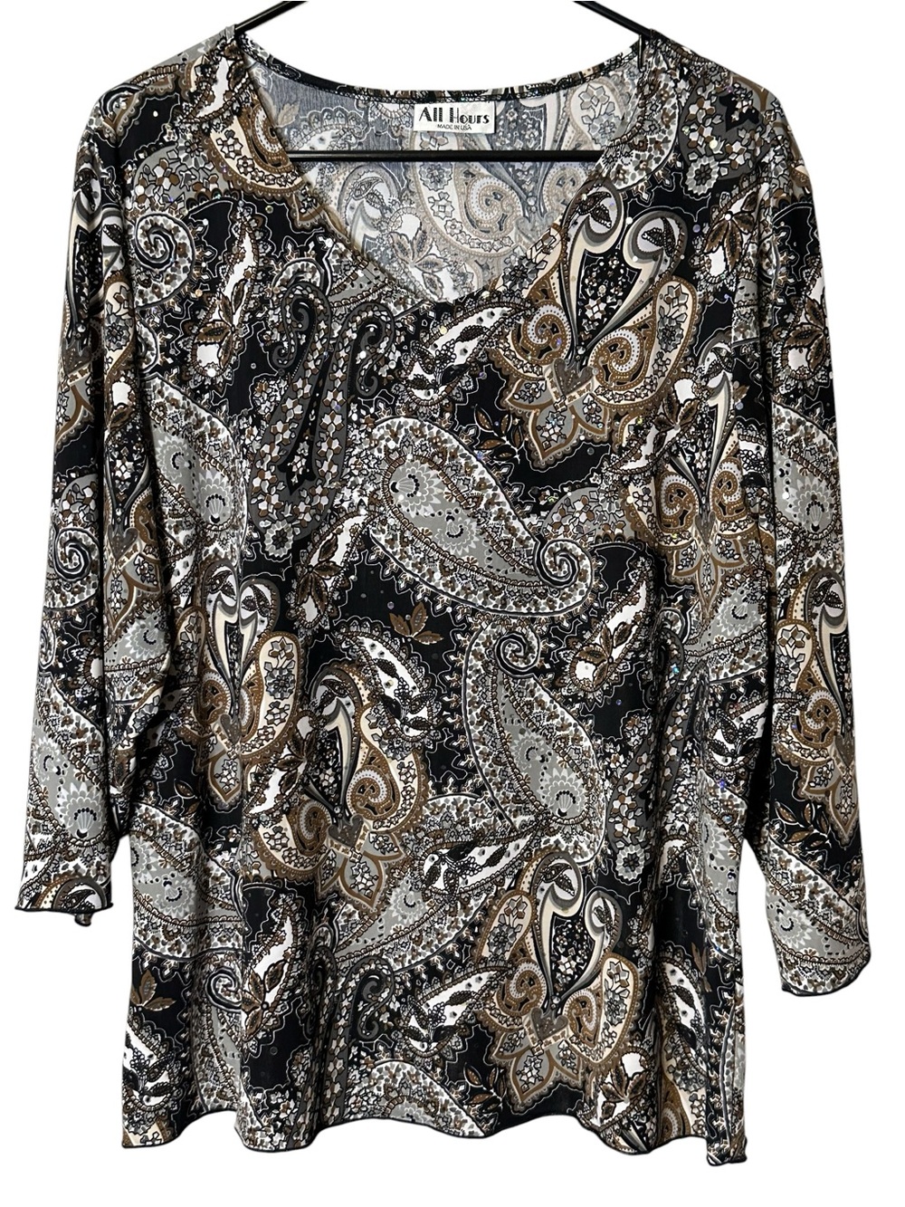 All Hours Paisley Tunic Boho Whimsigoth Lagenlook Artsy Hippie Eclectic USA